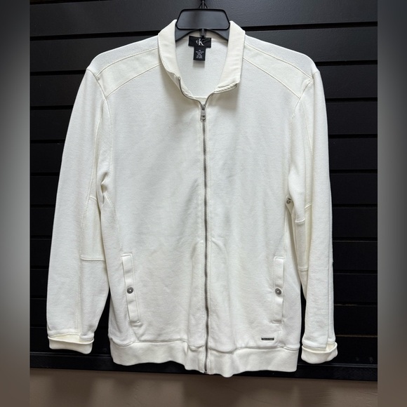 White Zip-Up Jacket - Picture 1 of 3